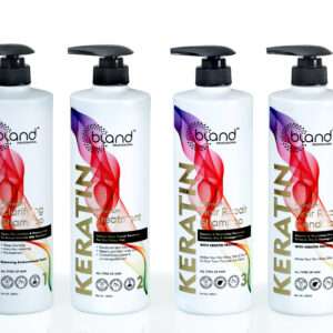 Bland Professional Keratin Hair Treatment Kit | Deep Repair, Smoothening & Shine System (4-Step Professional Set)